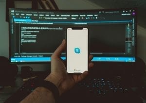 connecting with friends and coworkers through social media