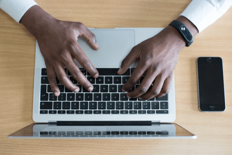 work professional on laptop