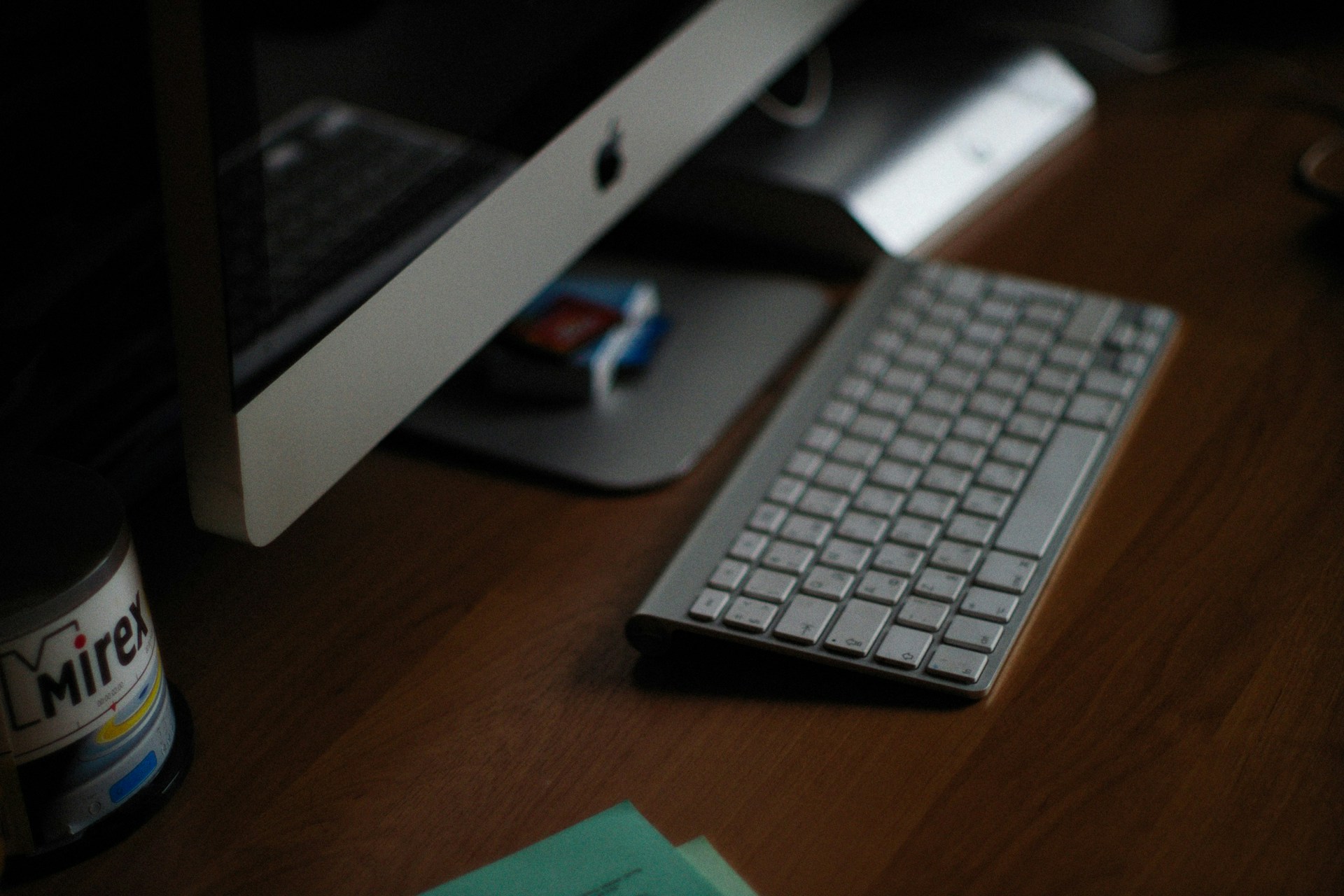 office desk with computer