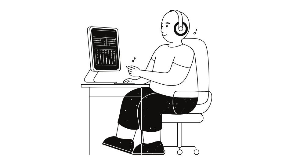 the black simple cartoon
