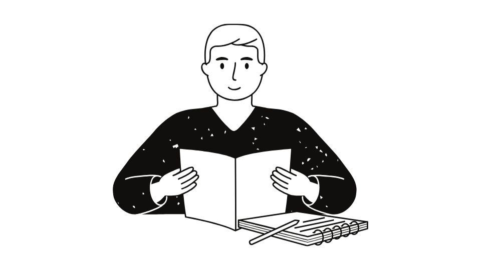 the black simple cartoon