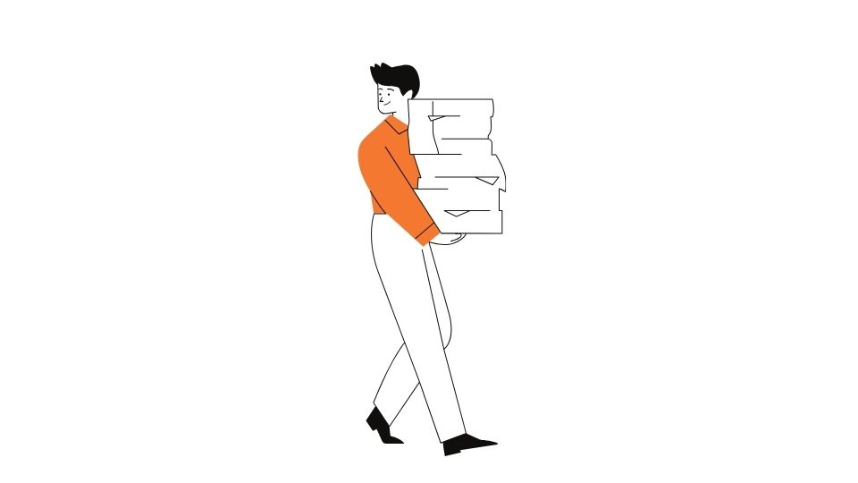 the line simple illustration