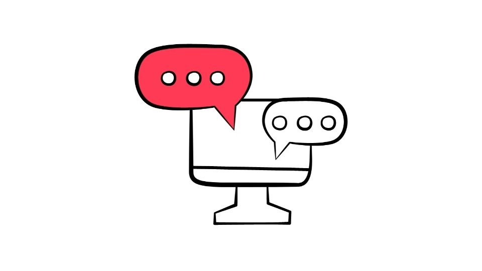 the red simple line art