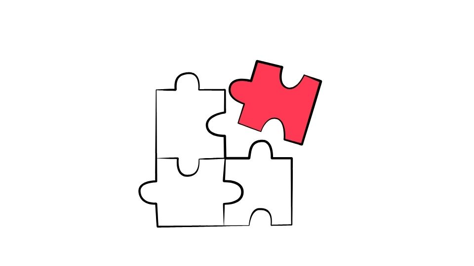 the red simple line art