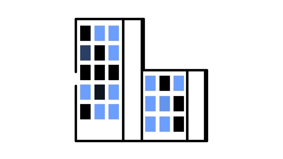 blue white drawing