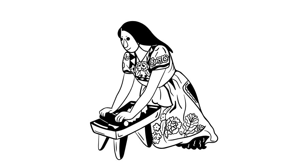 food worker drawing