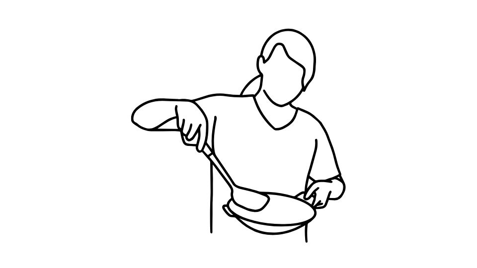 food worker drawing