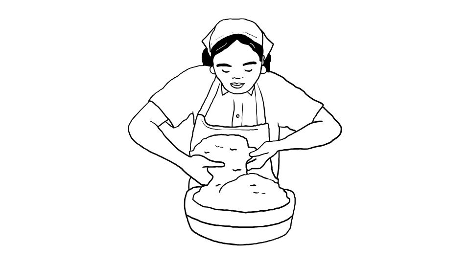 food worker drawing